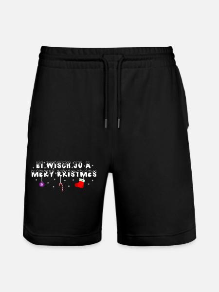 Lustiger Weihnachts-Spruch - Stanley/Stella Unisex Bio Joggingshorts Trainer  - Schwarz