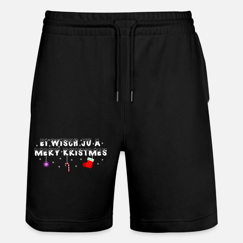 Lustiger Weihnachts-Spruch - Stanley/Stella Unisex Bio Joggingshorts Trainer  - Schwarz