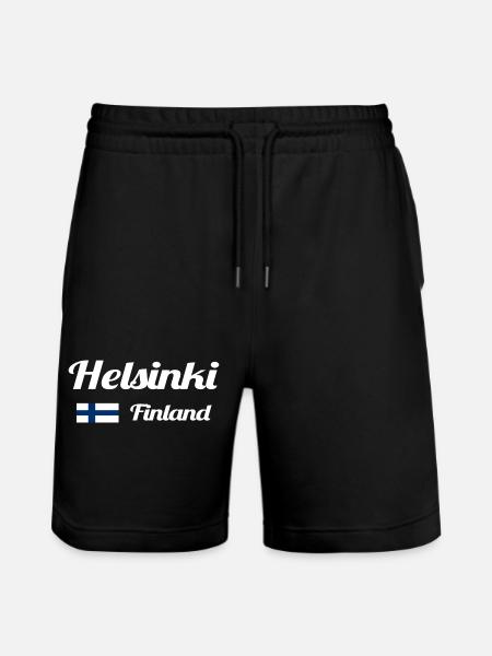 Helsinki Finland - Stylish prints - Stanley/Stella Trainer Unisex Organic Jogging Shorts - black