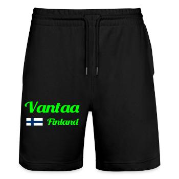 Vantaa Finlande Imprimer - Short de jogging bio TRAINER Stanley/Stella unisexe - noir - Devant - Nik (191cm) & Marisol (170cm)