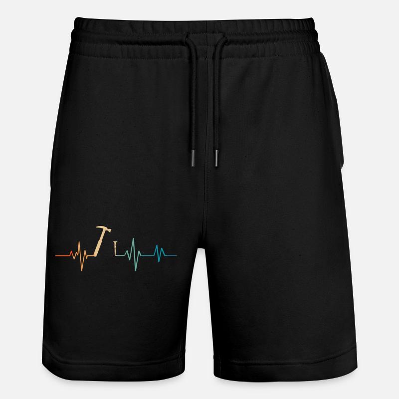 Tischlerherzschlag - Geschenkidee - Stanley/Stella Unisex Bio Joggingshorts Trainer  - Schwarz