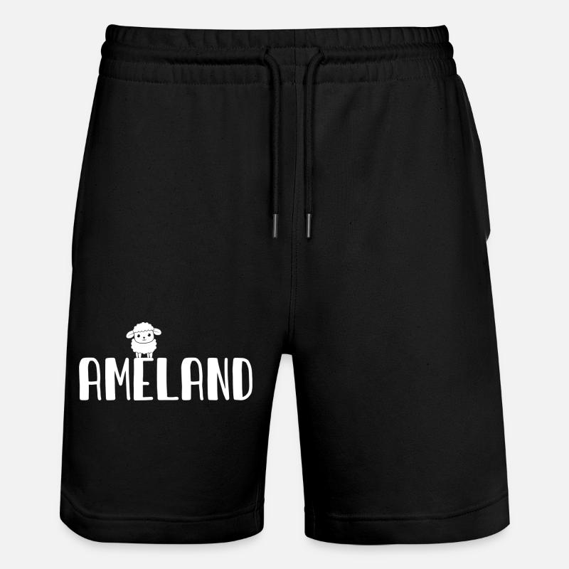Süßes Schaf Ameland - Stanley/Stella Unisex Bio Joggingshorts Trainer  - Schwarz