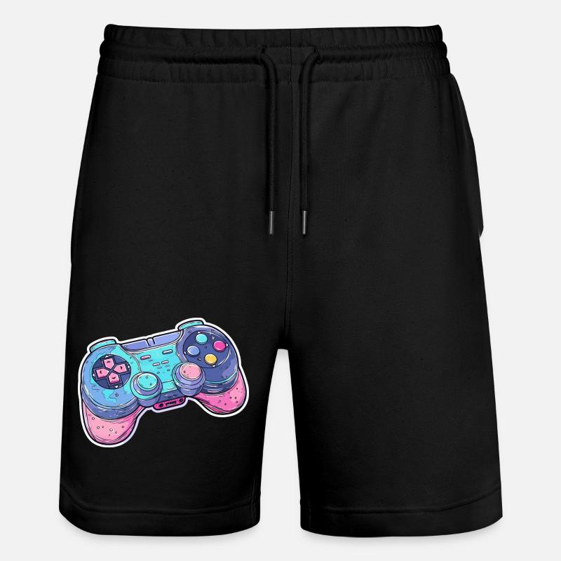 Graphismes de manette de jeu - Short de jogging bio TRAINER Stanley/Stella unisexe - noir