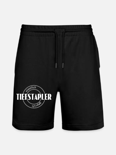 Tiefstapler - Stanley/Stella Unisex Bio Joggingshorts Trainer - Schwarz