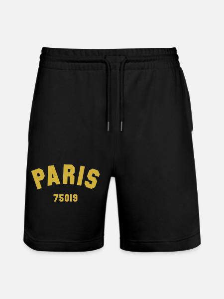 PARIS 19th arrondissement - Stanley/Stella Trainer Unisex Organic Jogging Shorts - black