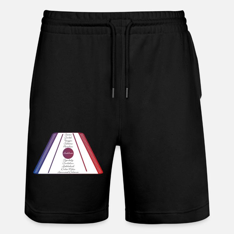 Hackbrett blau rot - Stanley/Stella Unisex Bio Joggingshorts Trainer  - Schwarz