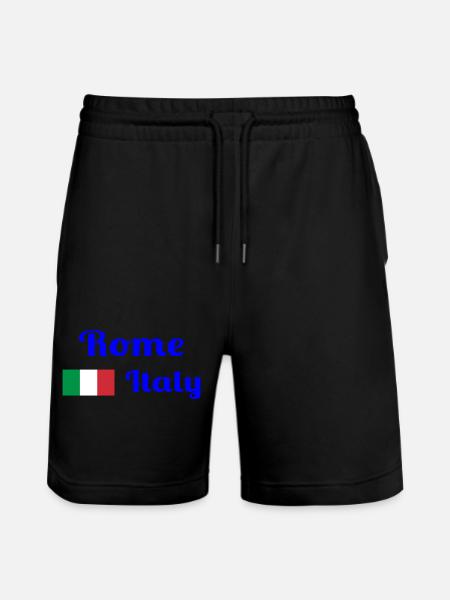 Rome Italy - Stylish prints - Stanley/Stella Trainer Unisex Organic Jogging Shorts - black