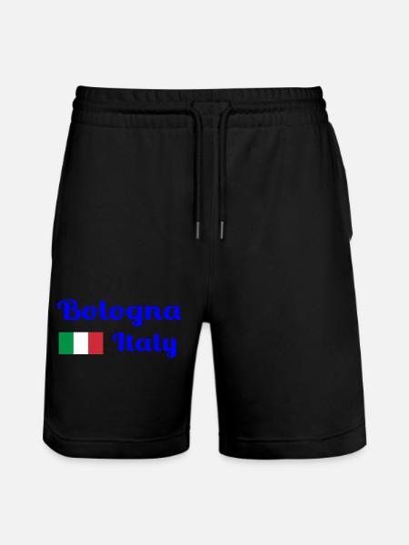 Bologna Italy - Stylish prints - Stanley/Stella Trainer Unisex Organic Jogging Shorts - black
