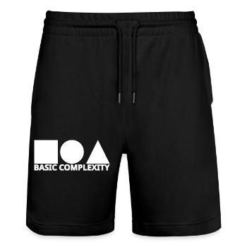 Grundlegende Komplexität - Stanley/Stella Unisex Bio Joggingshorts Trainer  - Schwarz - Vorne - Nik (191cm) & Marisol (170cm)