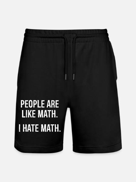 folk er som matematikk jeg hater matematikk - Stanley/Stella Trainer økologisk unisex-løpeshorts - svart