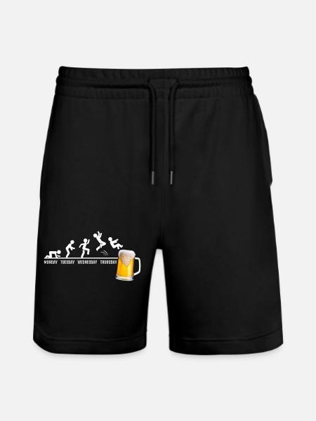 Weekday Jump to Beer - Stanley/Stella Trainer Unisex Organic Jogging Shorts - black