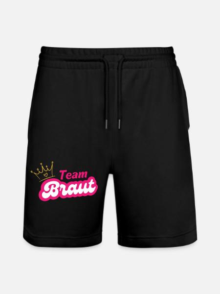 Team Bridal Crowns Pink Design - Stanley/Stella Trainer Unisex Organic Jogging Shorts - black