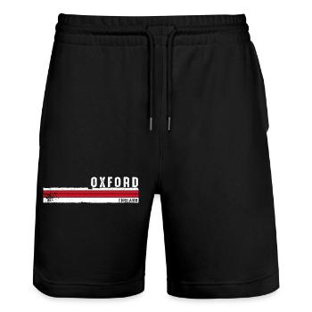 Oxford Angleterre Vintage Design - Short de jogging bio TRAINER Stanley/Stella unisexe - noir - Devant - Nik (191cm) & Marisol (170cm)