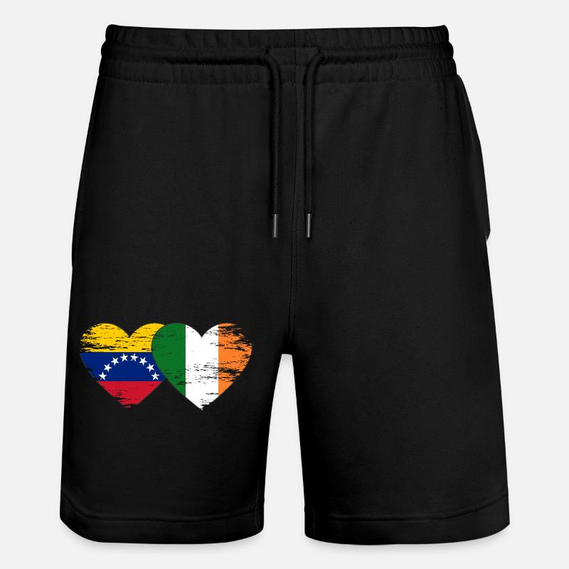 Venezuela Ireland Hearts Collage - Short de jogging bio TRAINER Stanley/Stella unisexe - noir