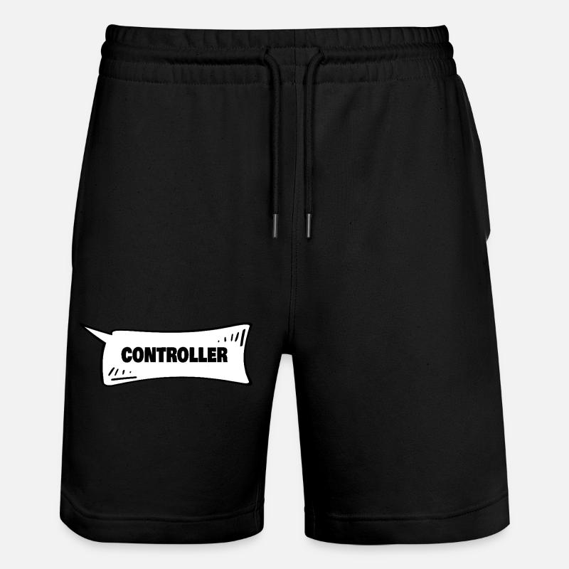 Speech Bubble Controller - Stanley/Stella Trainer Unisex Organic Jogging Shorts - black
