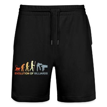 Pool Billard Evolution - Stanley/Stella Unisex Bio Joggingshorts Trainer  - Schwarz - Vorne - Nik (191cm) & Marisol (170cm)