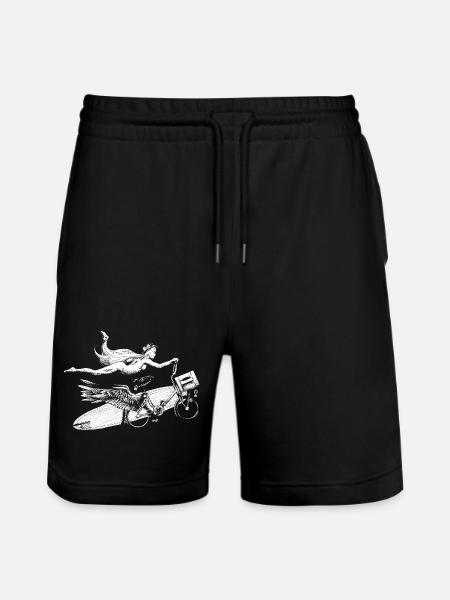 Flying Bike - Blanc - Short de jogging bio TRAINER Stanley/Stella unisexe - noir