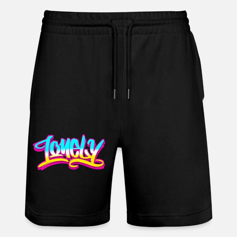 Graffiti lonely - Stanley/Stella Trainer Unisex Organic Jogging Shorts - black