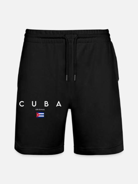 Cuban flag, Cuban pride - Stanley/Stella Trainer Unisex Organic Jogging Shorts - black