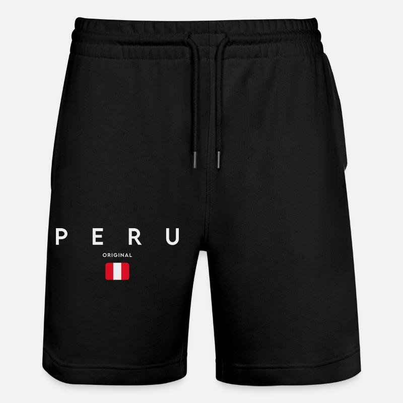 Drapeau du Pérou, fierté péruvienne - Short de jogging bio TRAINER Stanley/Stella unisexe - noir