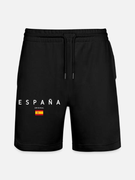 Drapeau de l’Espagne, fierté espagnole - Short de jogging bio TRAINER Stanley/Stella unisexe - noir