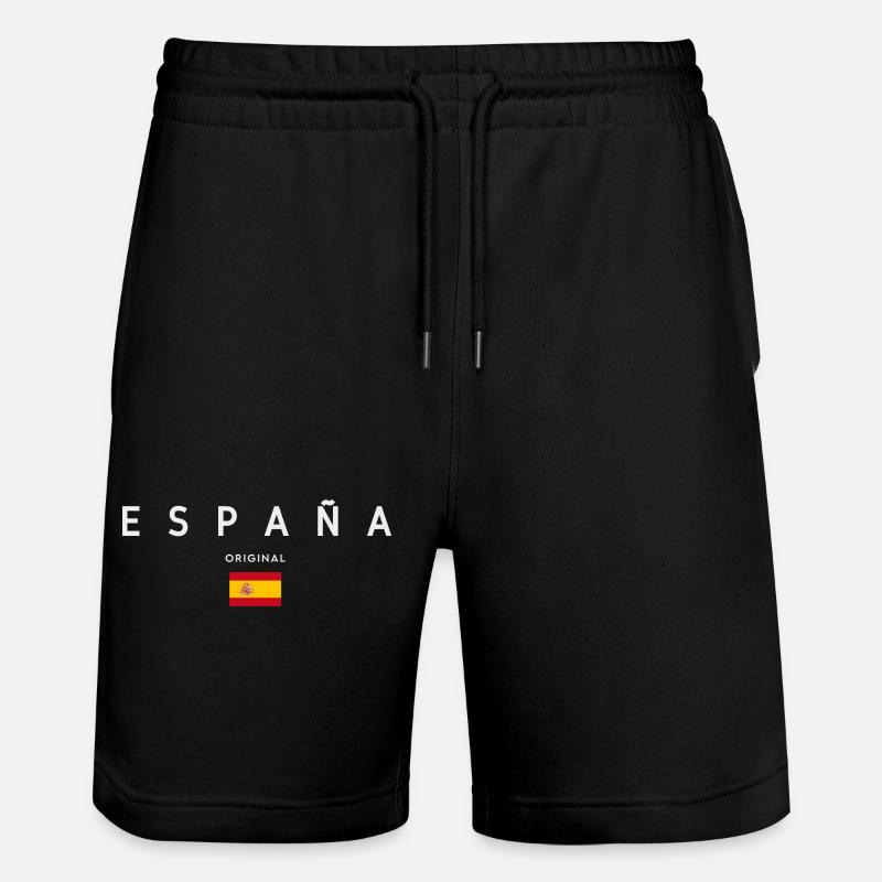 Flagge Spaniens, spanischer Stolz - Stanley/Stella Unisex Bio Joggingshorts Trainer - Schwarz