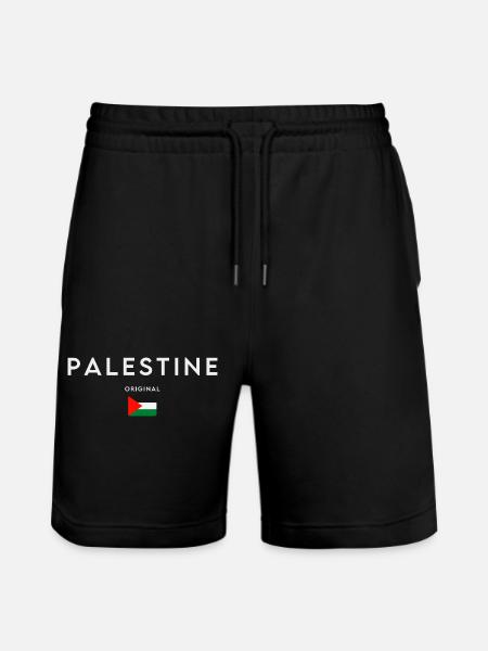 Flag of Palestine, Palestinian pride - Stanley/Stella Trainer Unisex Organic Jogging Shorts - black