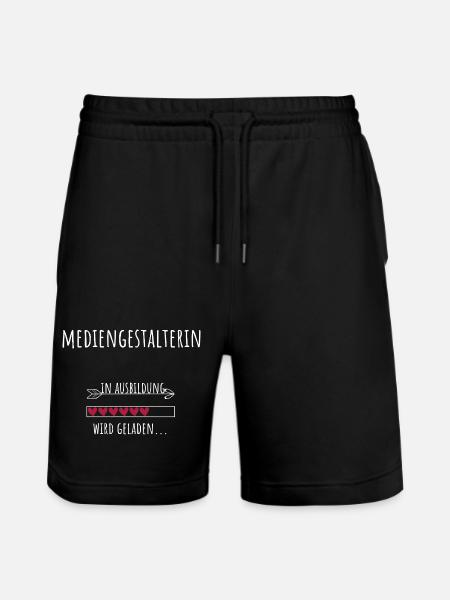 Mediengestalterin Ausbildung Beruf Geschenk - Stanley/Stella Unisex Bio Joggingshorts Trainer  - Schwarz