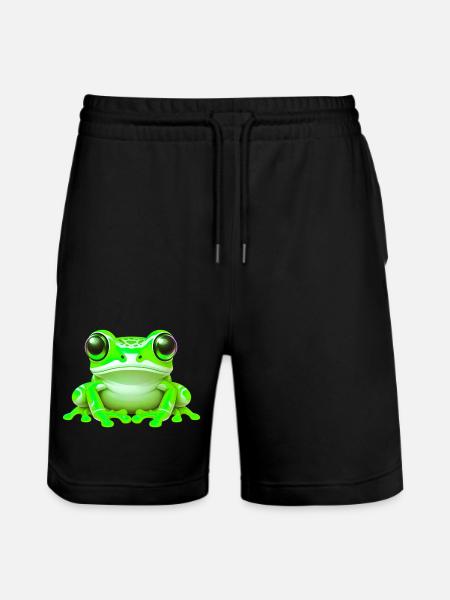 Frog - Stanley/Stella Trainer Unisex Organic Jogging Shorts - black