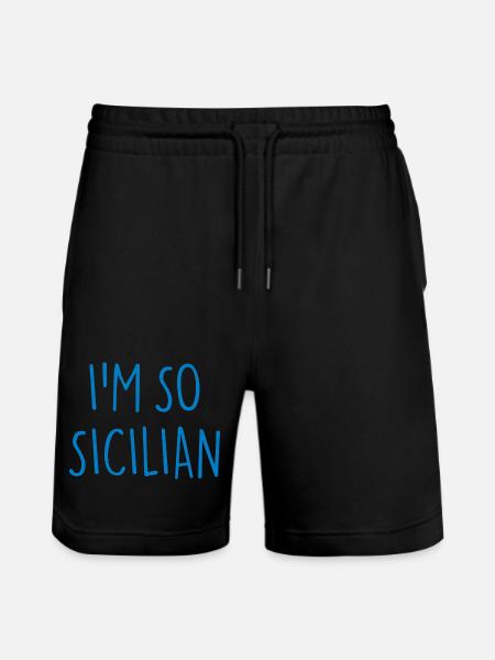 I'M SO SICILIAN Sicily - Stanley/Stella Trainer Unisex Organic Jogging Shorts - black
