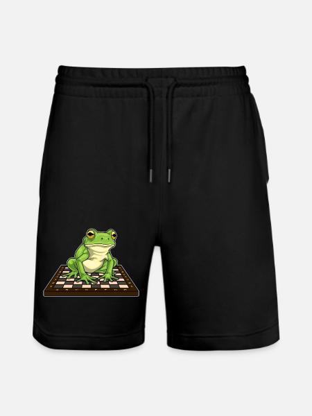 Jeu d’échecs Frog Chessboard - Short de jogging bio TRAINER Stanley/Stella unisexe - noir