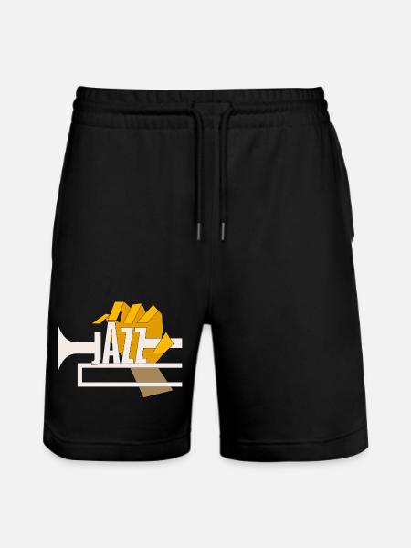 Tshirt Jazz Trumpet - Stanley/Stella Trainer Unisex Organic Jogging Shorts - black