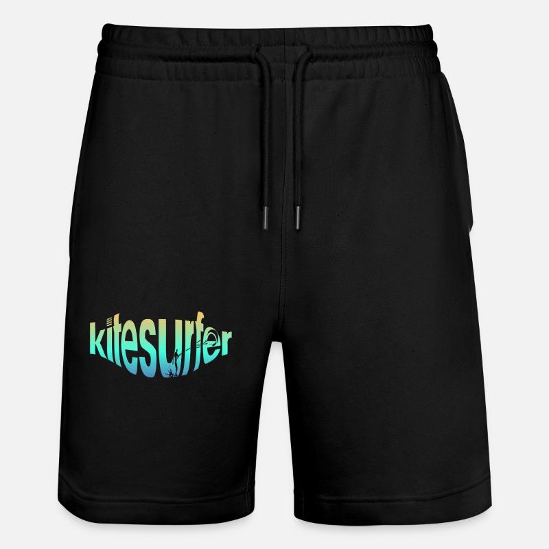 Kitesurfeur par écrit - Short de jogging bio TRAINER Stanley/Stella unisexe - noir