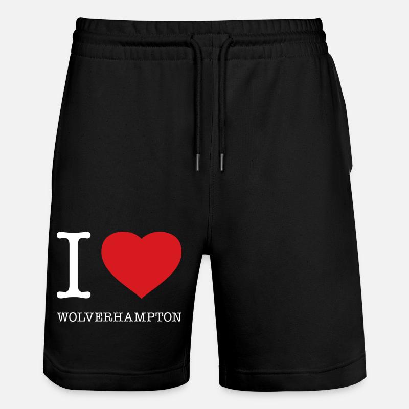 I LOVE WOLVERHAMPTON - Stanley/Stella Unisex Bio Joggingshorts Trainer  - Schwarz