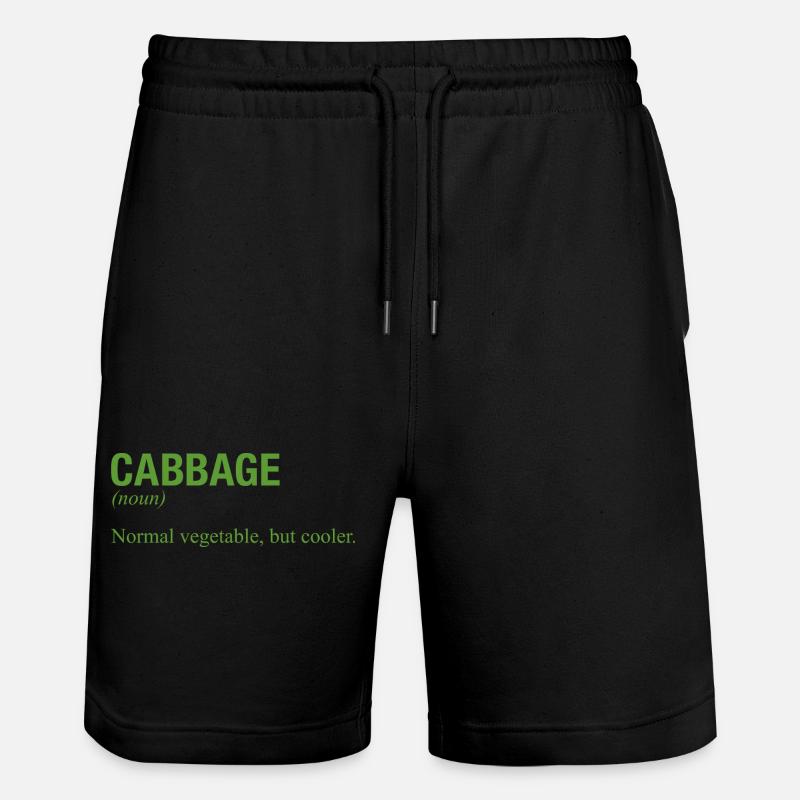 CABBAGE - Stanley/Stella Trainer Unisex Organic Jogging Shorts - black