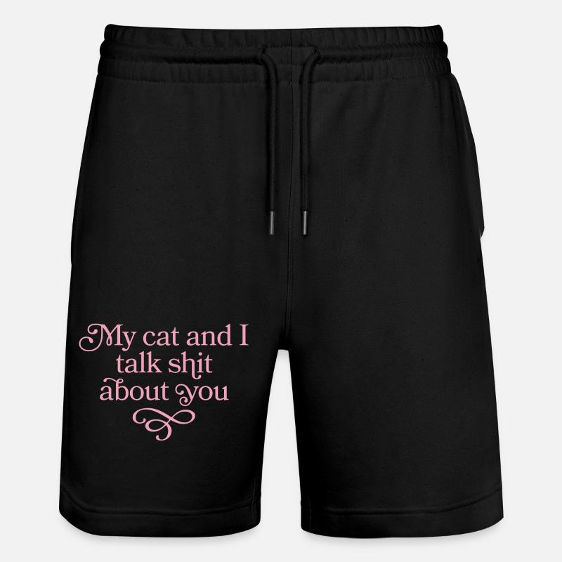 Katzenlästerduo in Rosa - Stanley/Stella Unisex Bio Joggingshorts Trainer  - Schwarz