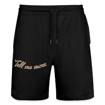 Tell Me More – The Elegance of Dialogue - Stanley/Stella Trainer Unisex Organic Jogging Shorts - black - Front - Nik (191cm) & Marisol (170cm)