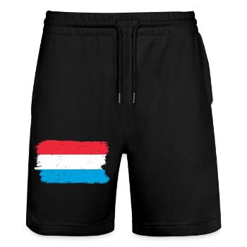 Coup de pinceau Drapeau néerlandais - Short de jogging bio TRAINER Stanley/Stella unisexe - noir - Devant - Nik (191cm) & Marisol (170cm)