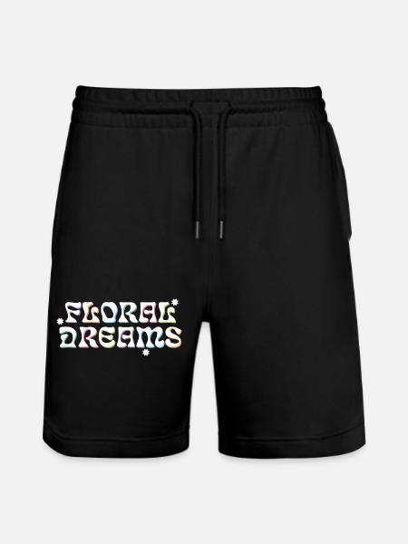 Floral Dreams Retro Style - Stanley/Stella Trainer Unisex Organic Jogging Shorts - black