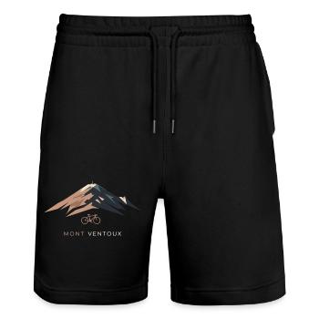 Mont Ventoux Cool Design - Short de jogging bio TRAINER Stanley/Stella unisexe - noir - Devant - Nik (191cm) & Marisol (170cm)