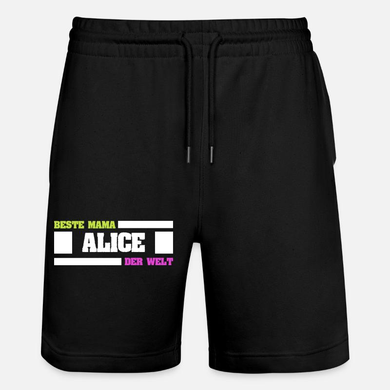 Gift for Alice - Stanley/Stella Trainer Unisex Organic Jogging Shorts - black