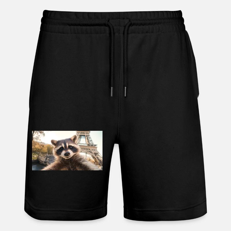 Raton laveur à Paris - Short de jogging bio TRAINER Stanley/Stella unisexe - noir