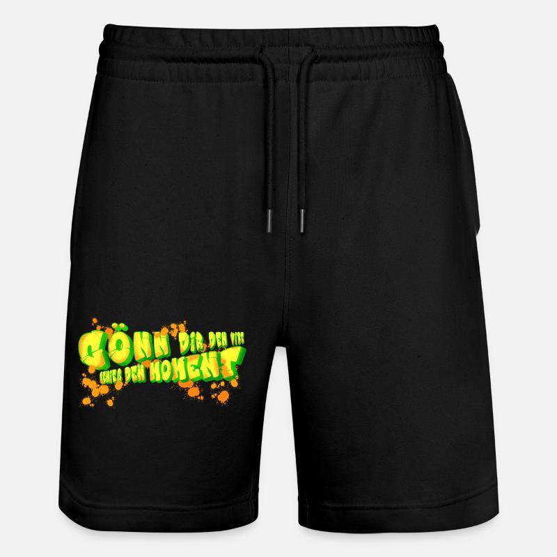 Neon Graffiti Schriftzug Kunst - Stanley/Stella Unisex Bio Joggingshorts Trainer  - Schwarz