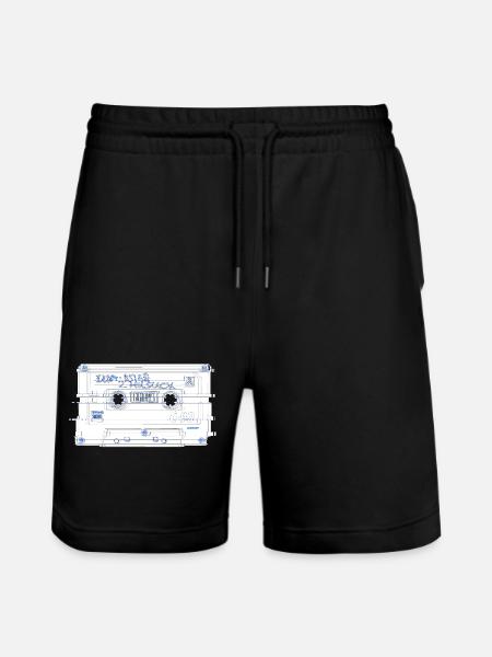 cassette outline - Stanley/Stella Unisex Bio Joggingshorts Trainer - Schwarz