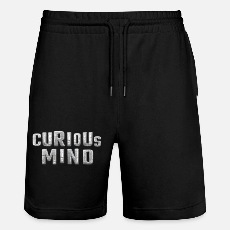 curious Mind metallic 3d - Stanley/Stella Unisex Bio Joggingshorts Trainer  - Schwarz