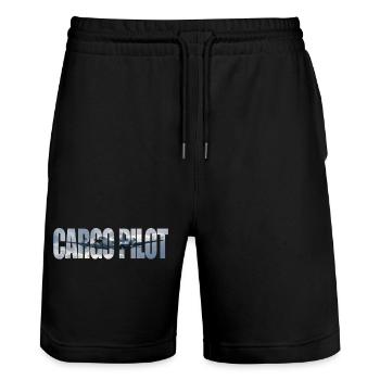 Cargo pilot DC-4 - Stanley/Stella Unisex Bio Joggingshorts Trainer  - Schwarz - Vorne - Nik (191cm) & Marisol (170cm)