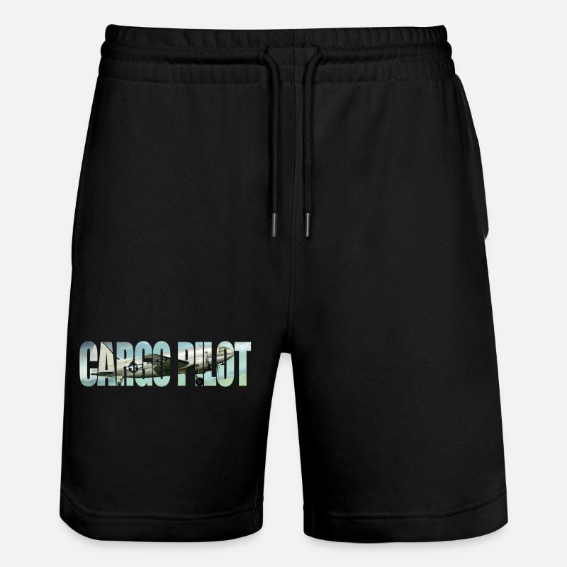 Pilote cargo C-46 - Short de jogging bio TRAINER Stanley/Stella unisexe - noir