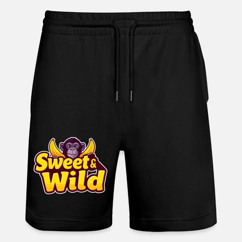 Süß und Wild - Stanley/Stella Unisex Bio Joggingshorts Trainer  - Schwarz