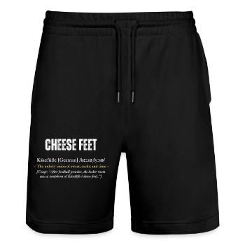 Définition de « Cheese Feet » avec - Short de jogging bio TRAINER Stanley/Stella unisexe - noir - Devant - Nik (191cm) & Marisol (170cm)