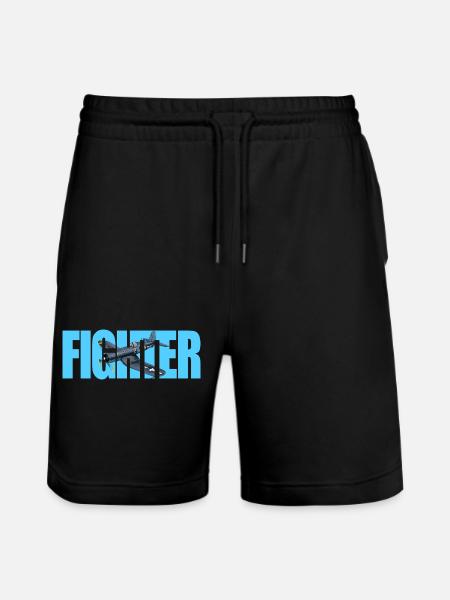 Fighter F4U Corsair - Stanley/Stella Trainer Unisex Organic Jogging Shorts - black